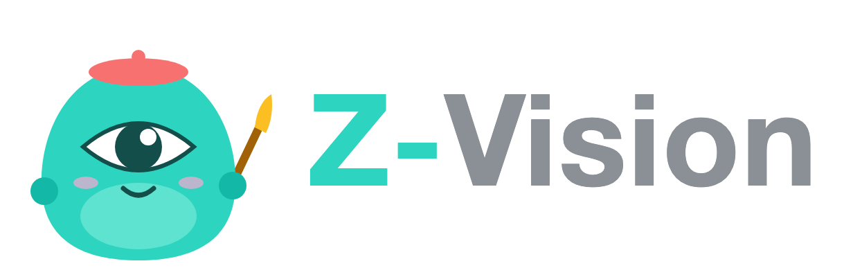 Z-Vision Generator logo with the Blob mascot