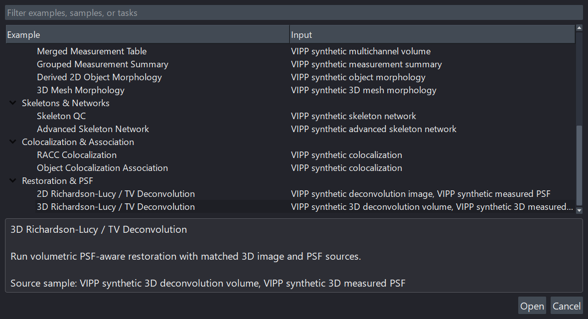 VIPP example workflow chooser