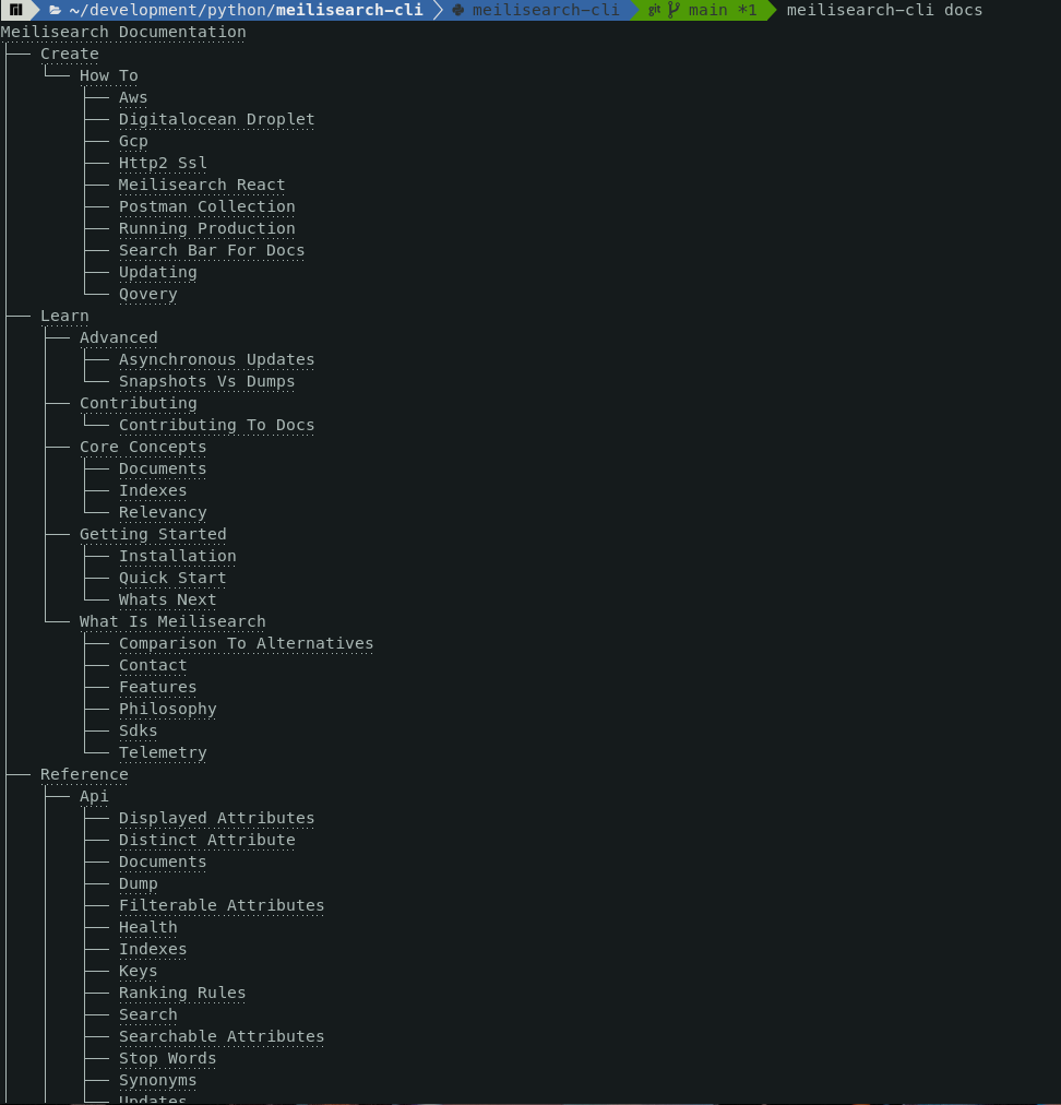 MeiliSearch Documentation