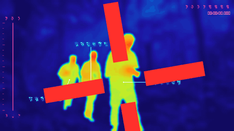 Square + cross animated target