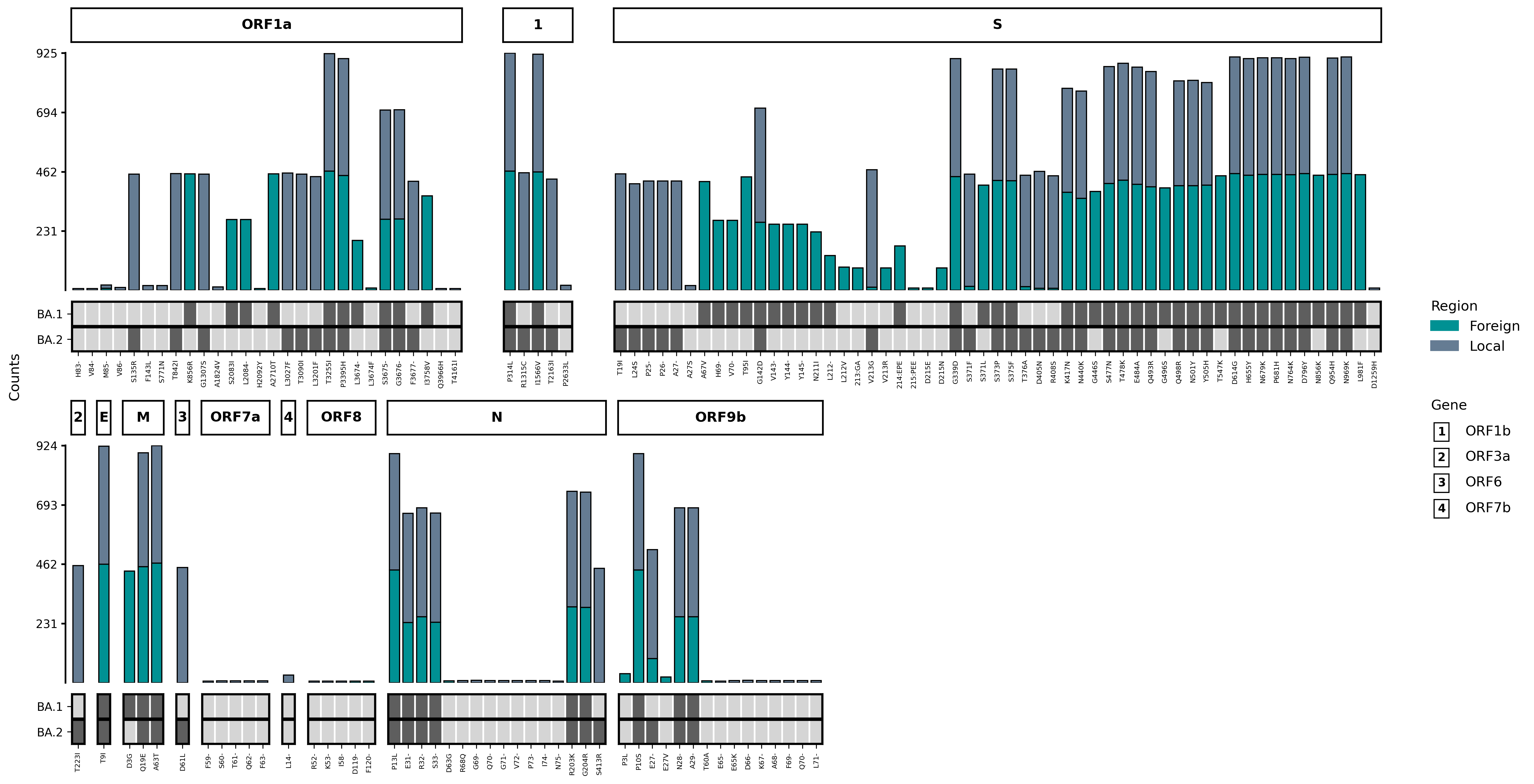 mutation profile with genes ordered