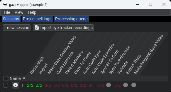 Recording imported