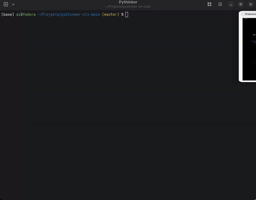 Shell command mode demo