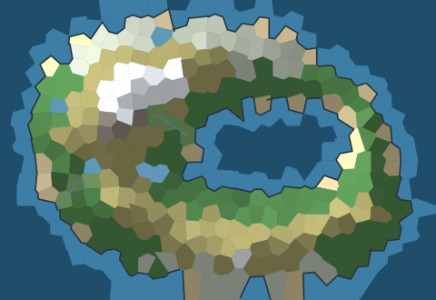 continent shaped by a caller-supplied elevation hint
