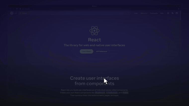 Front-end QA. react.dev on a phone and a tablet, dark/light, before/after screenshots, an audit outlining the real offending elements, console and network.