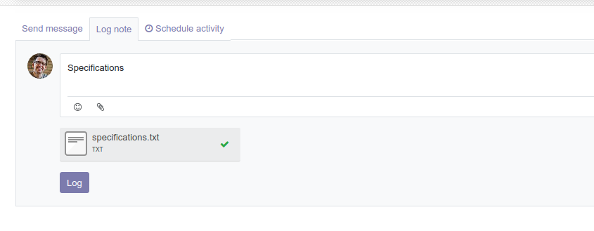 Attachment on purchase order