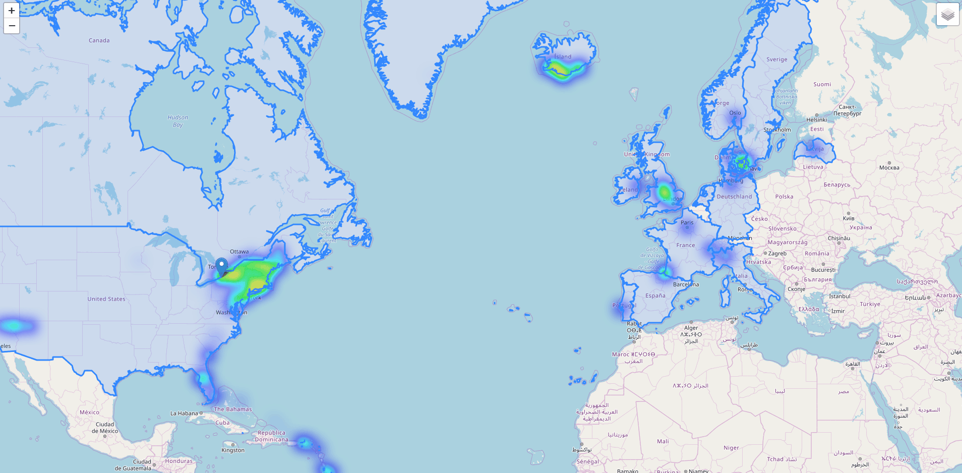 Sample geophotos photo analysis output map