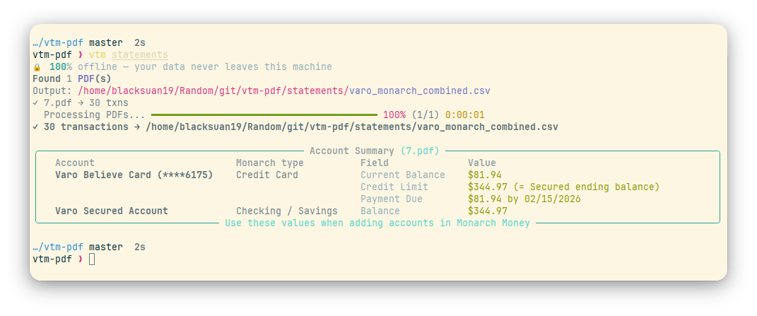 CLI screenshot