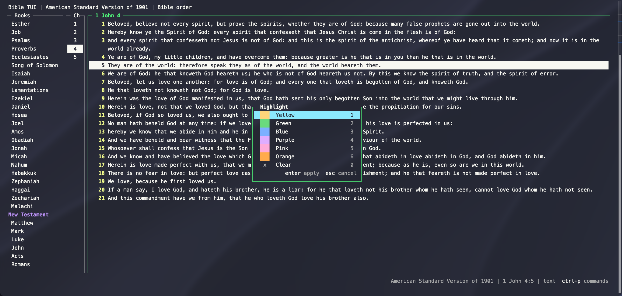 Highlight color picker