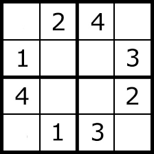 a 2x2 sudoku