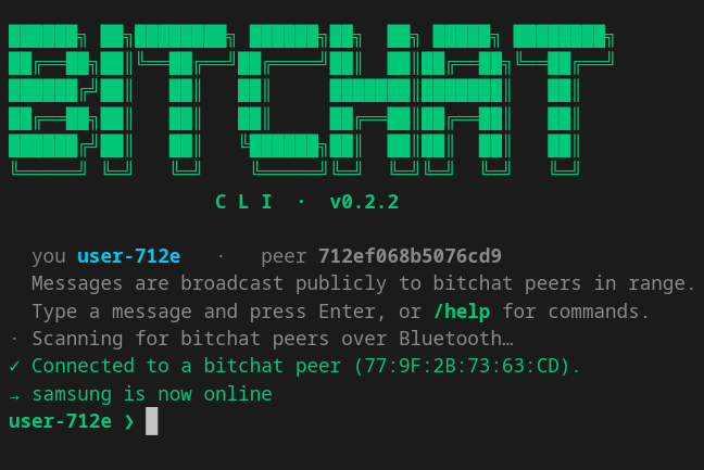 bitchat-cli terminal UI