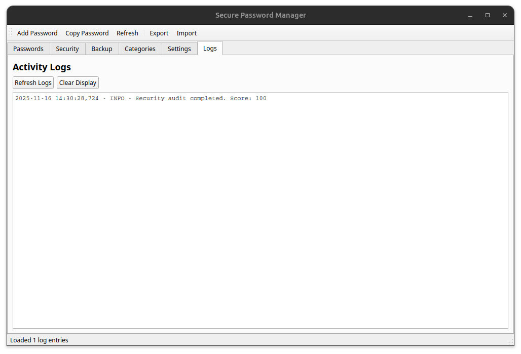 Activity Logs