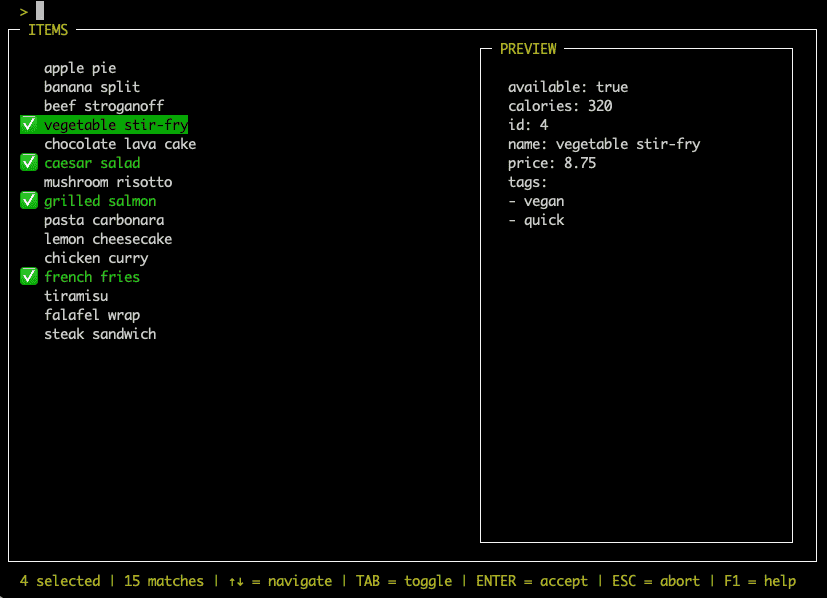 Image: multi select dicts with simple preview