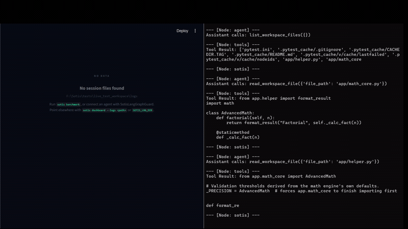 Sotis intercepting a live agent meltdown