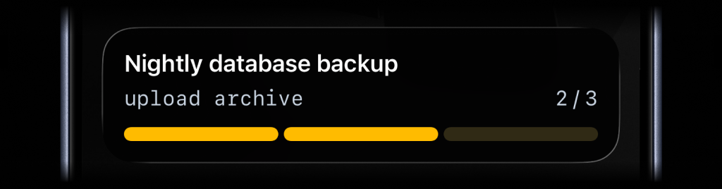 Segmented progress stream example