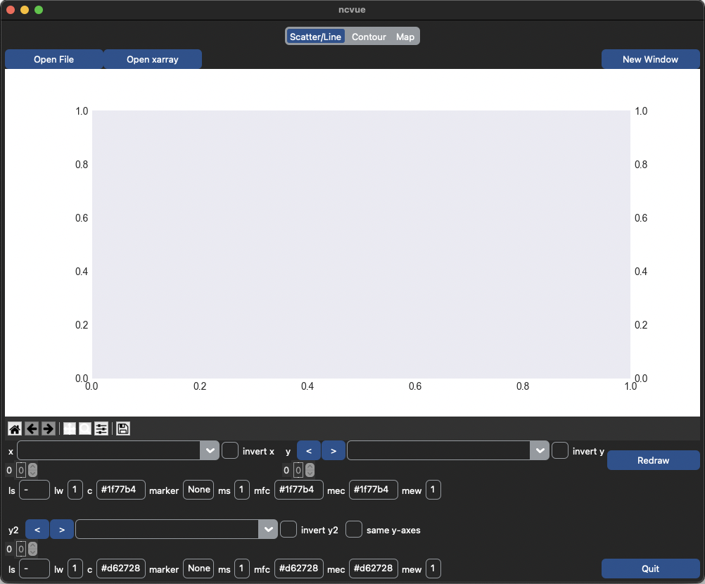 ncvue layout with CustomTkinter in dark mode