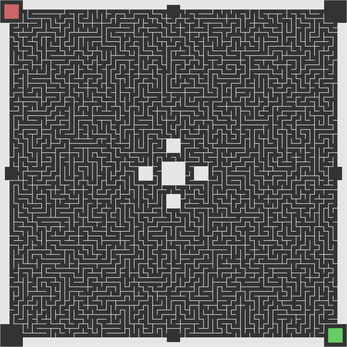 Square maze example
