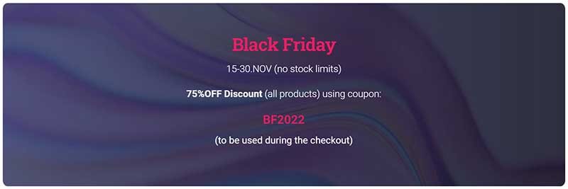 AppSeed - Black Friday 2022 Campaign, 75% OFF Discount (all products).