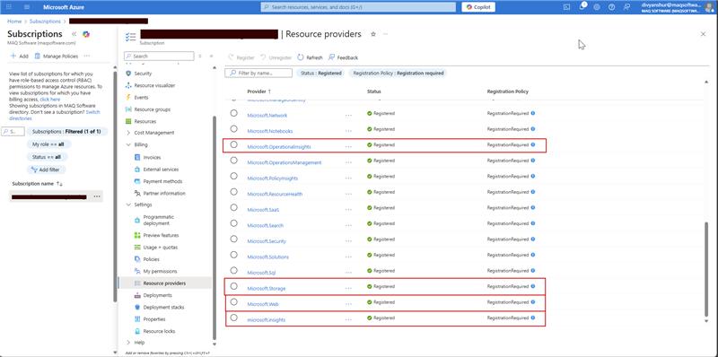 Resource Provider Registration