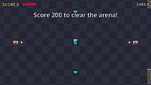 Pixel Arena — generated top-down shooter