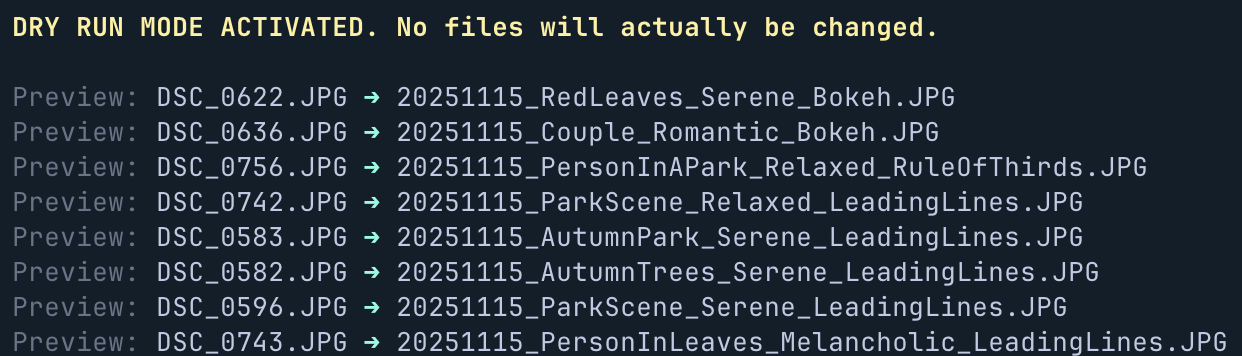 Dry Run Example