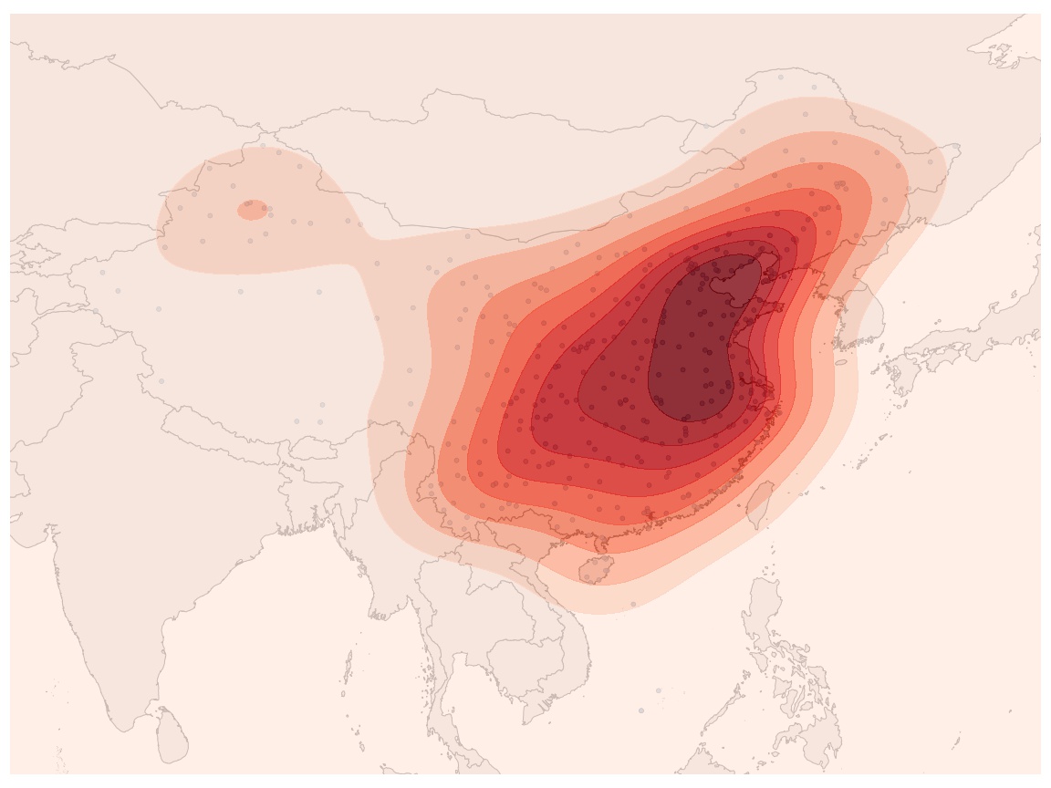 Point and KDE(Kernel density estimation) Map