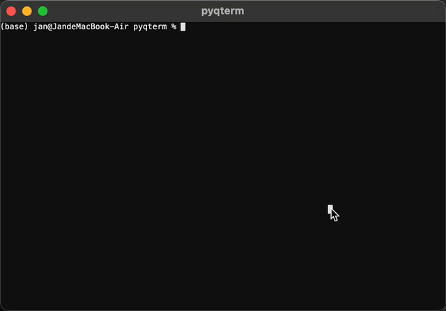 A live screen capture of a pyqtermx session