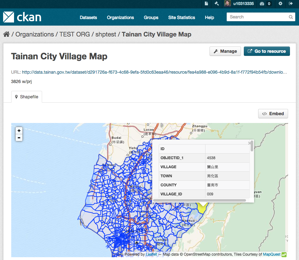 Leaflet ESRI Shapefile Viewer