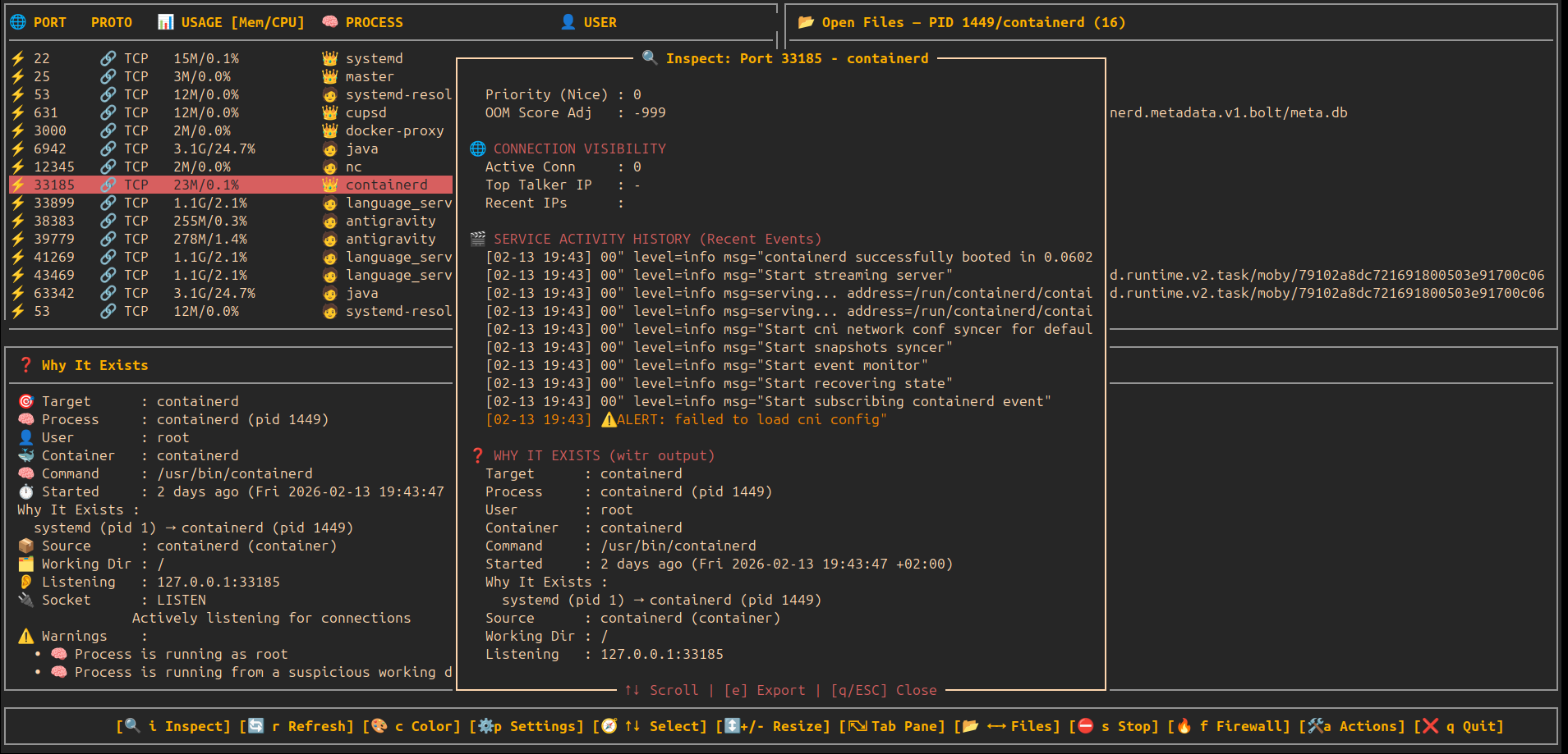 heimdall activity history