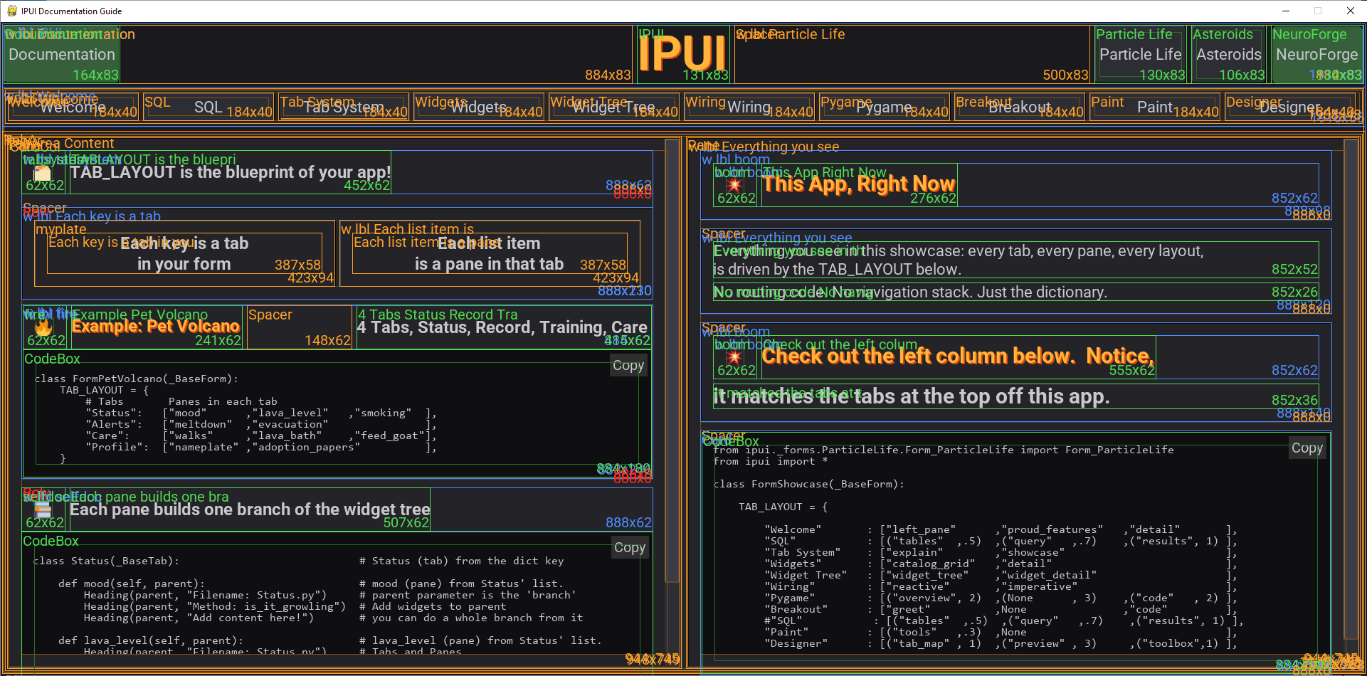 Layout overlay screenshot