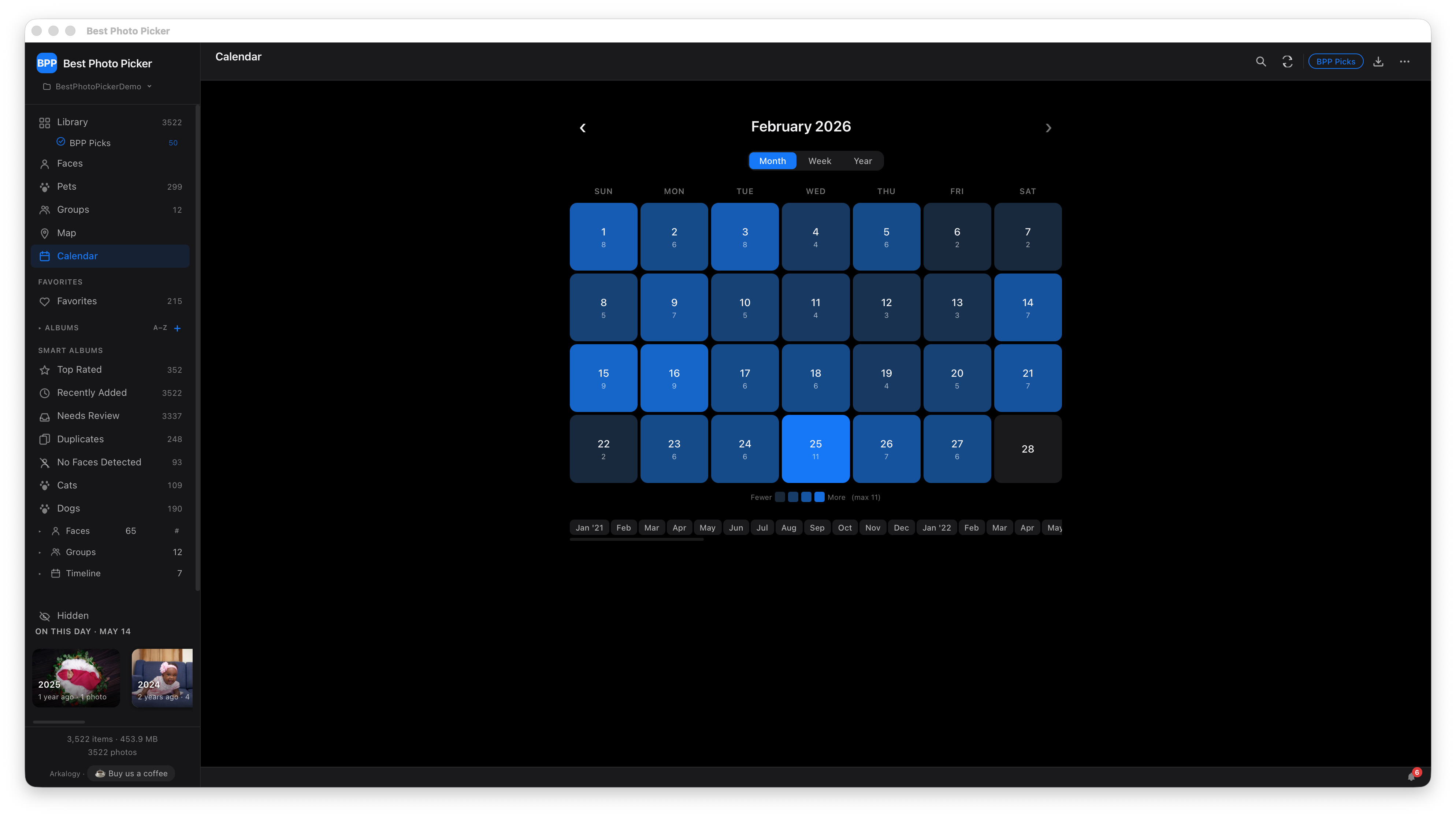 Calendar view