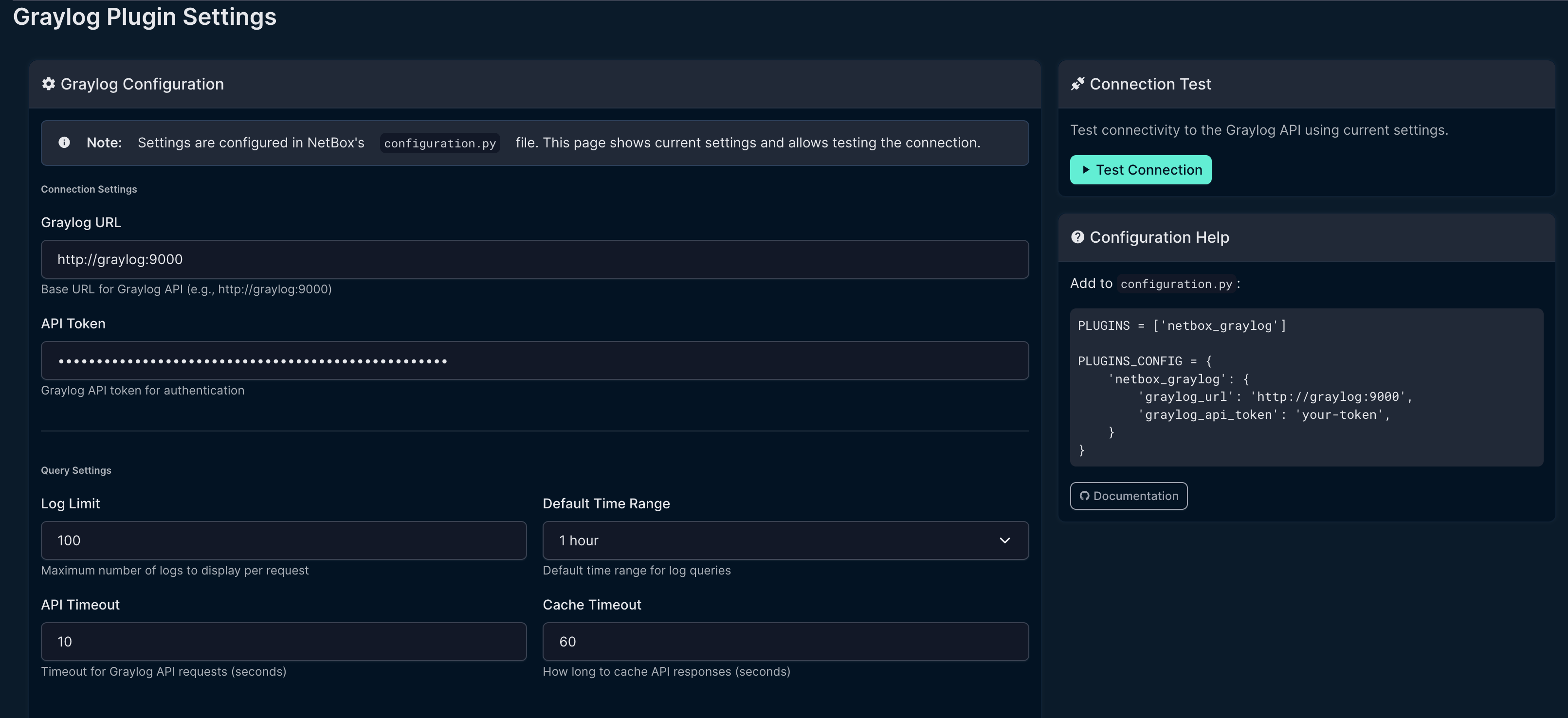 Settings Page