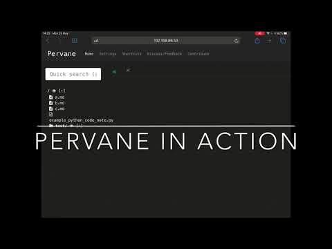 Pervane note taking app demo