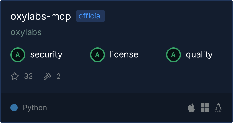 Oxylabs Server MCP server