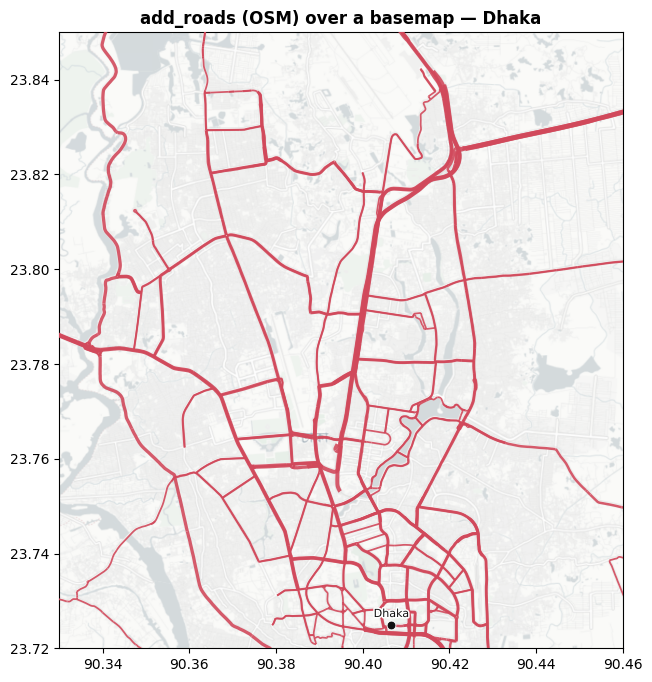 OpenStreetMap roads