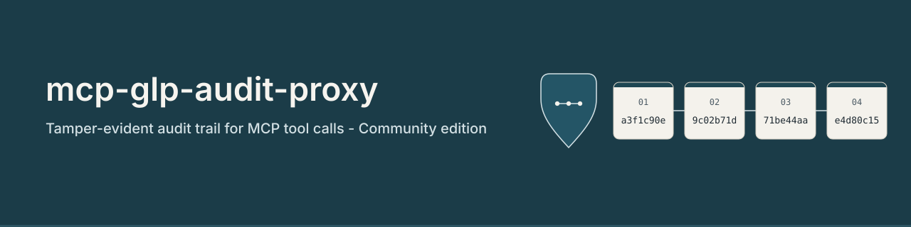 mcp-glp-audit-proxy. Tamper-evident audit trail for MCP tool calls - Community edition.