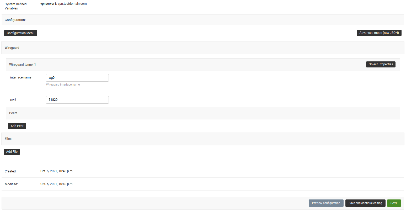 WireGuard VPN VXLAN server configuration example 2