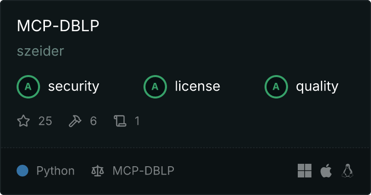 MCP-DBLP MCP server