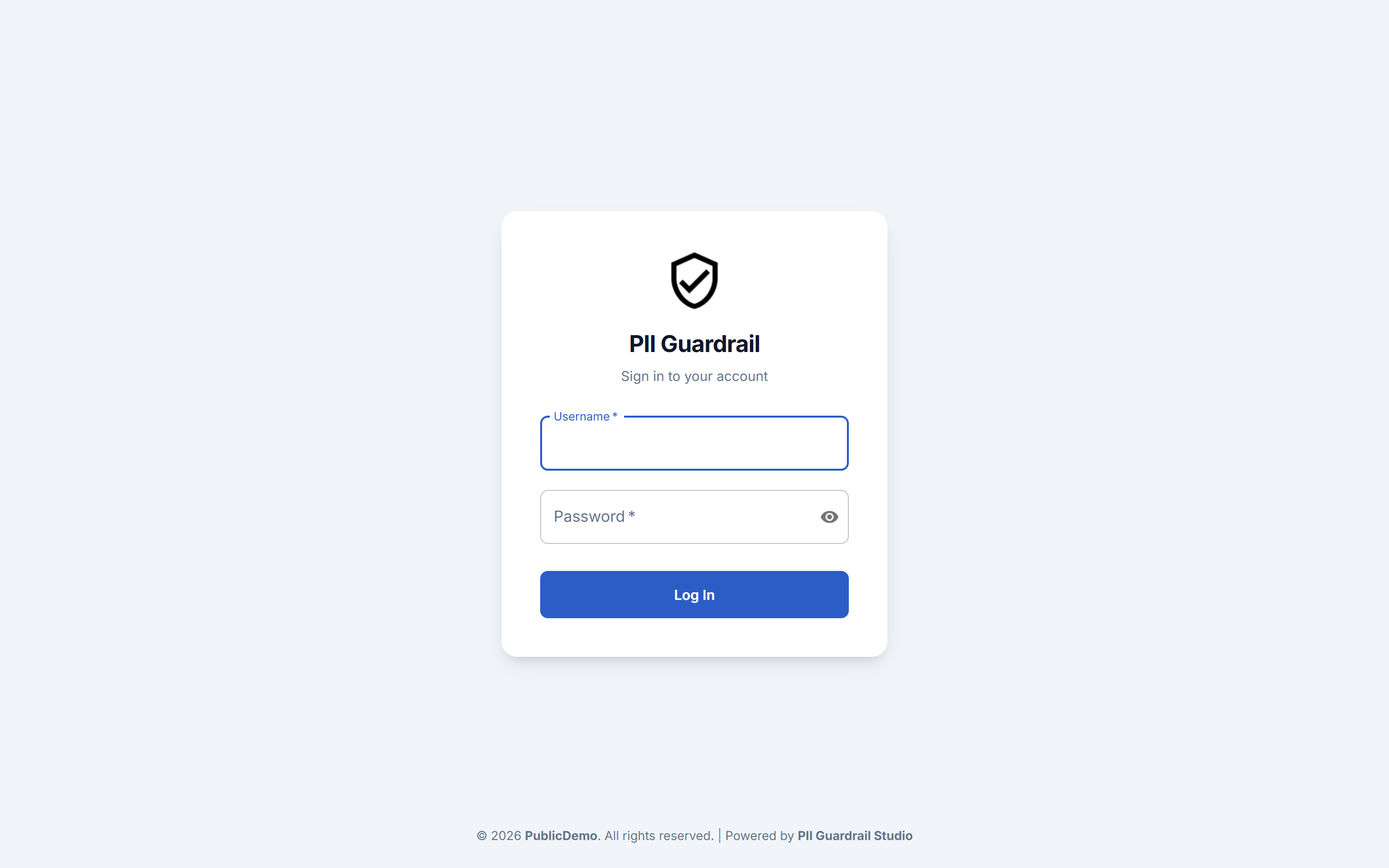 Login Screen