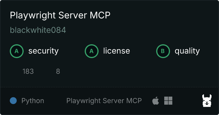 Playwright Server MCP server