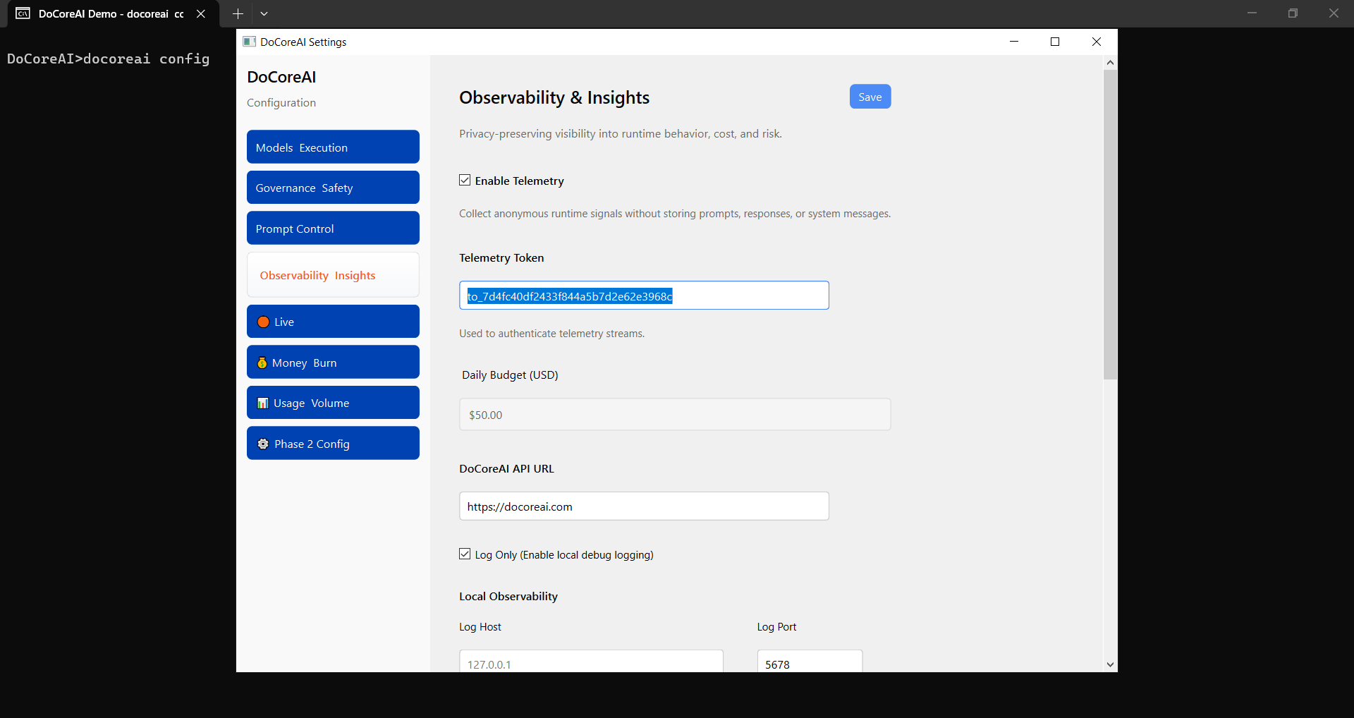 Client Token Setup