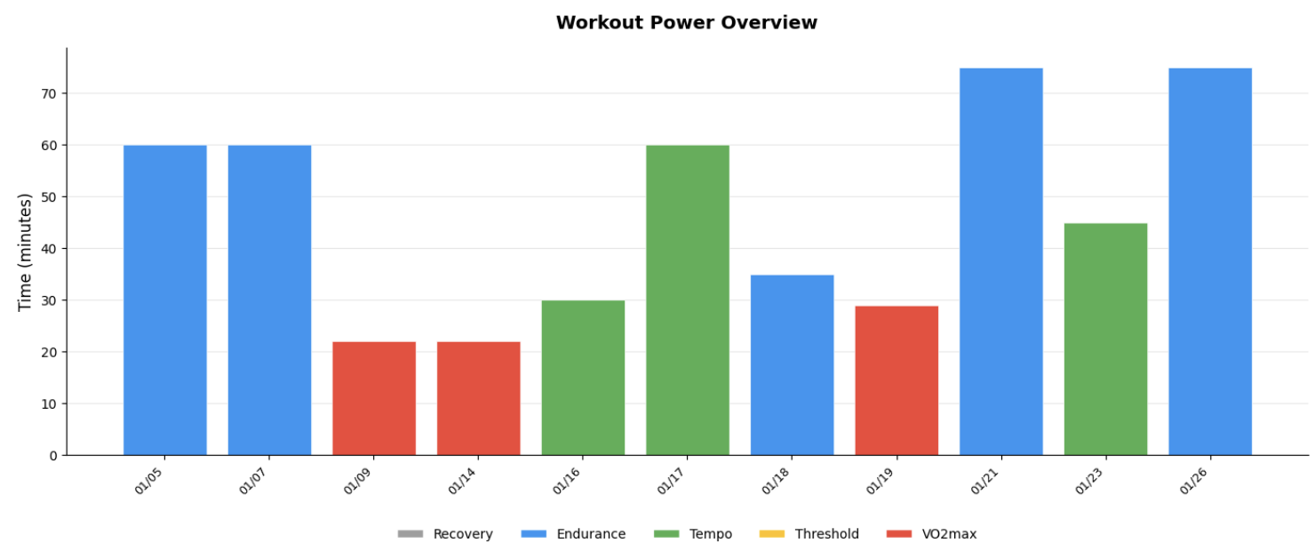 Workout timeline