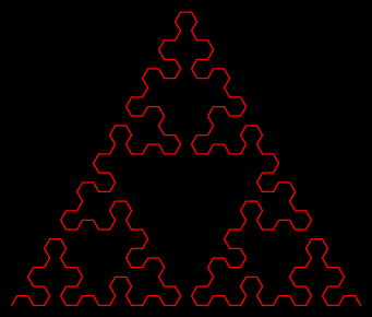 Sierpinski arrowhead curve example