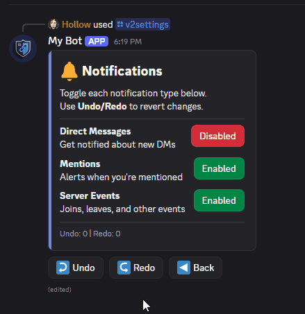 Undo/Redo