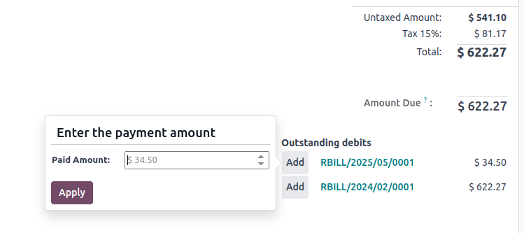 Payment Widget