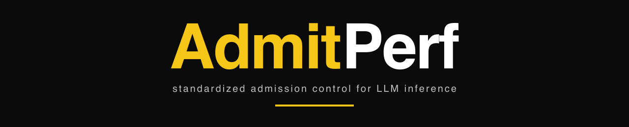 AdmitPerf — standardized admission control for LLM inference