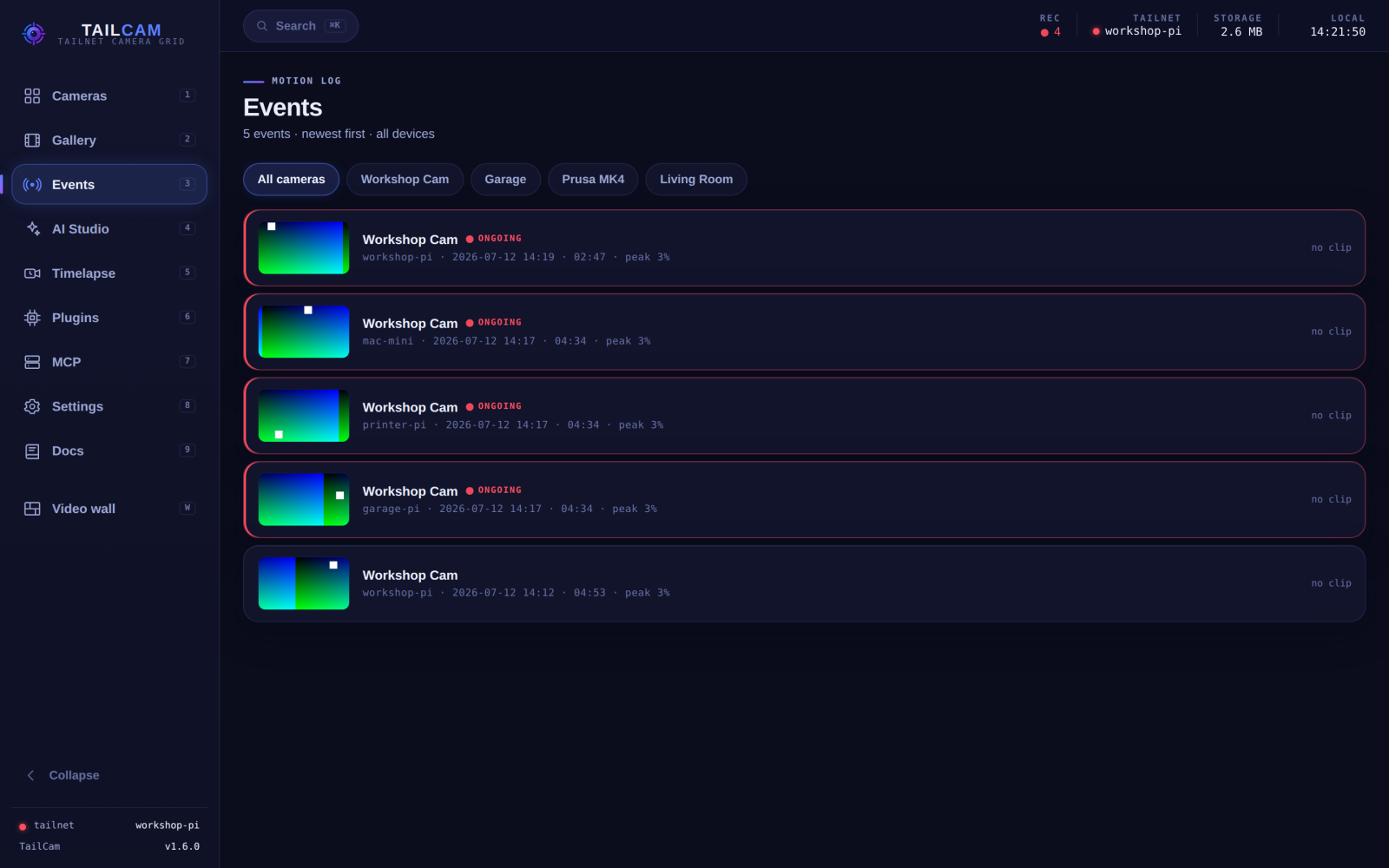 Motion events