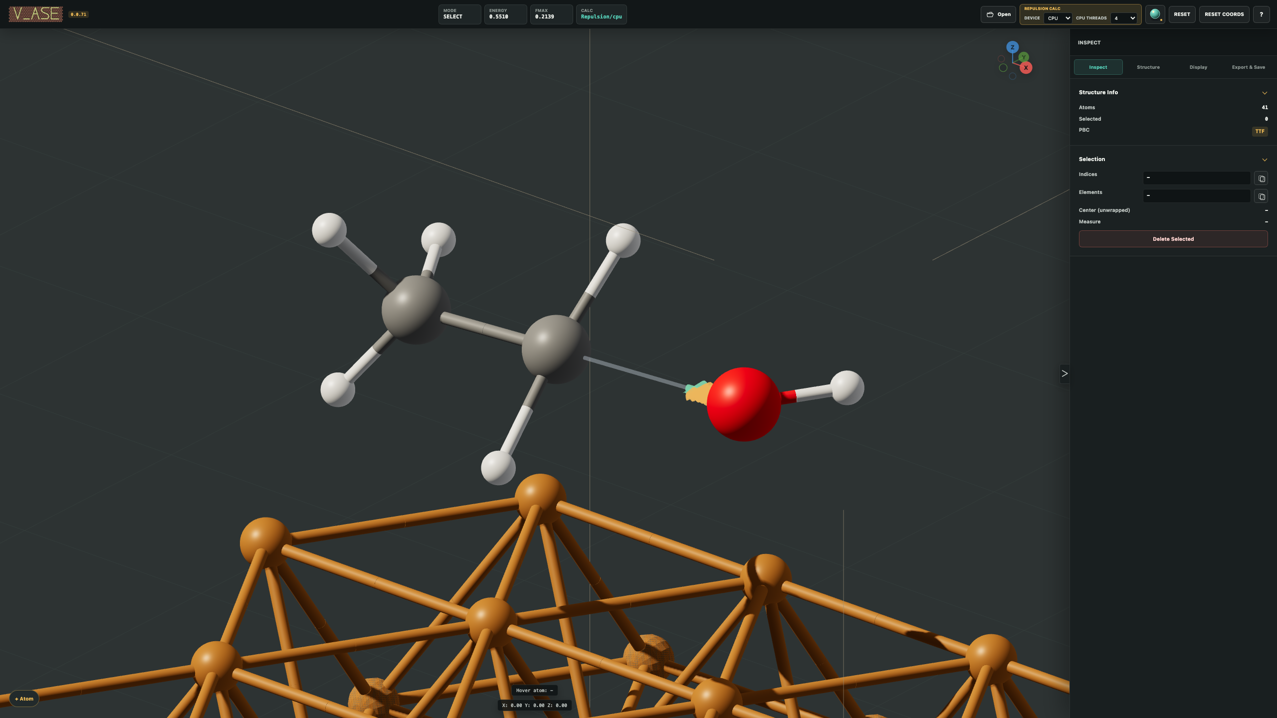 Hookean constraint close-up