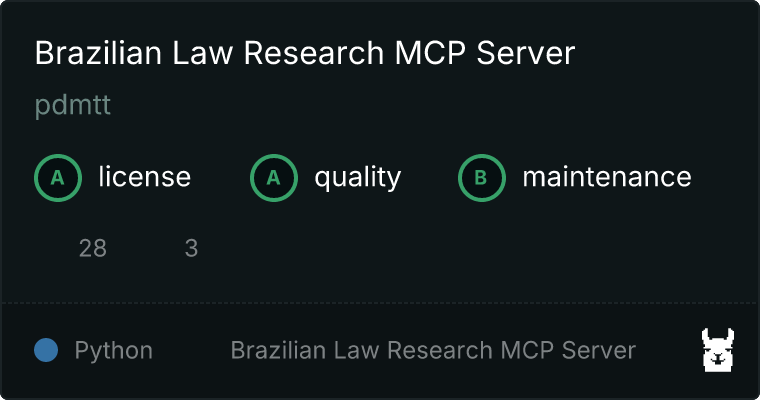 Brazilian Law Research Server MCP server