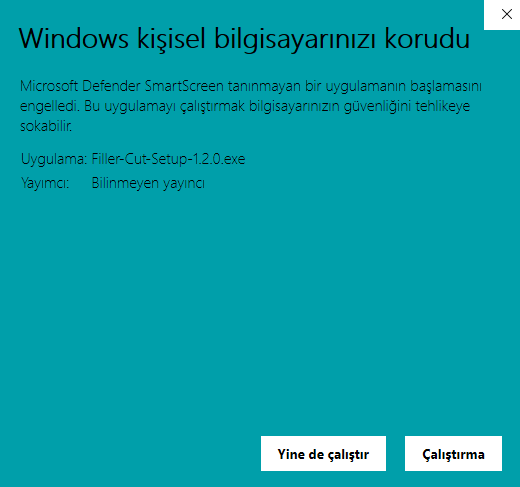 SmartScreen "More info → Run anyway" step
